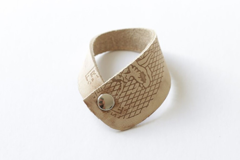 a large leather ring